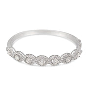 Forevermark White Gold Diamond Halo Bangle Bracelet