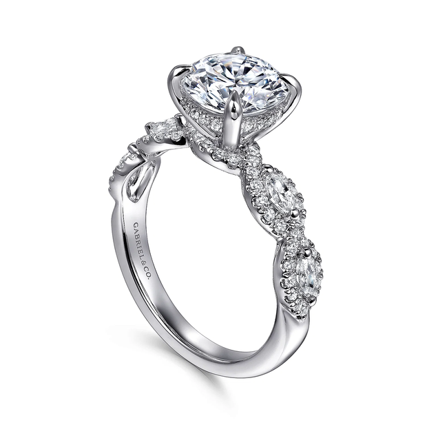 GABRIEL & CO "Contemporary" Engagement Ring