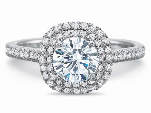 Precision Set "New Aire" Halo Engagement Ring