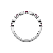 IMAGINE Pink Tourmaline and Diamond Wedding Band