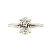 Forevermark Platinum Oval Shape Diamond Solitaire Engagement Ring