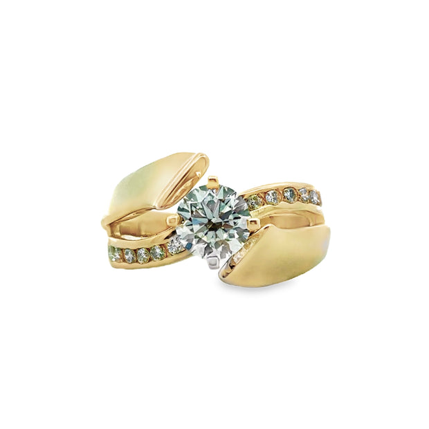 Lab Grown Yellow Gold Diamond Engagement Ring
