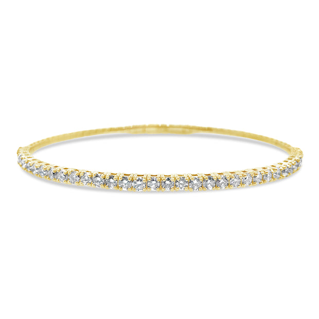 Yellow Gold Diamond Bangle Bracelet
