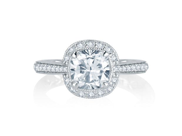 A. JAFFE Halo Engagement Ring