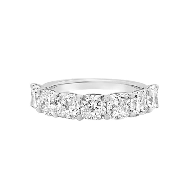 Lab Grown White Gold Seven Stone Diamond Band