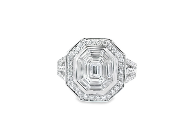 White Gold Diamond Fashion Ring