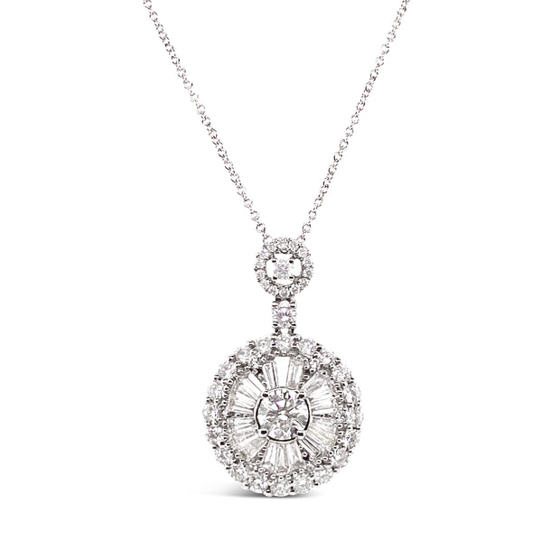 Forevermark 1.79 Cttw. White Gold Diamond Halo Pendant