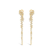 Yellow Gold Diamond Waterfall Convertible Earrings