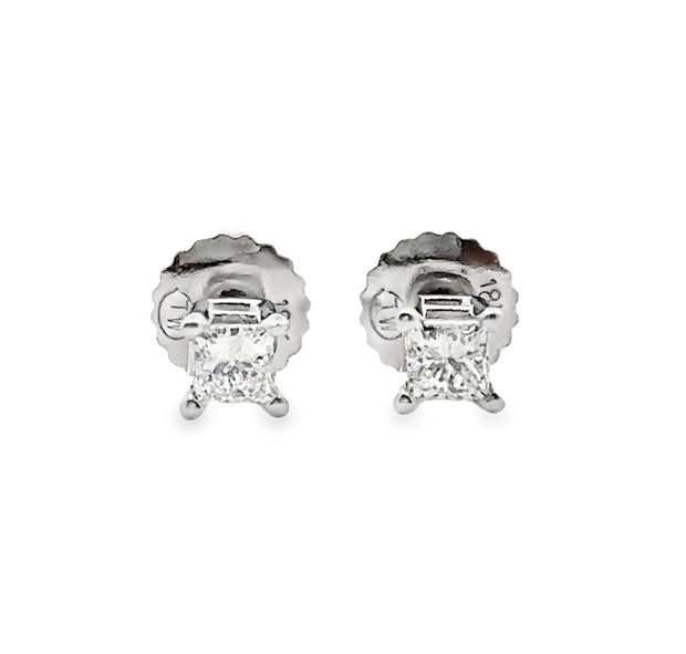 0.32 Cttw. White Gold Diamond Solitaire Earrings