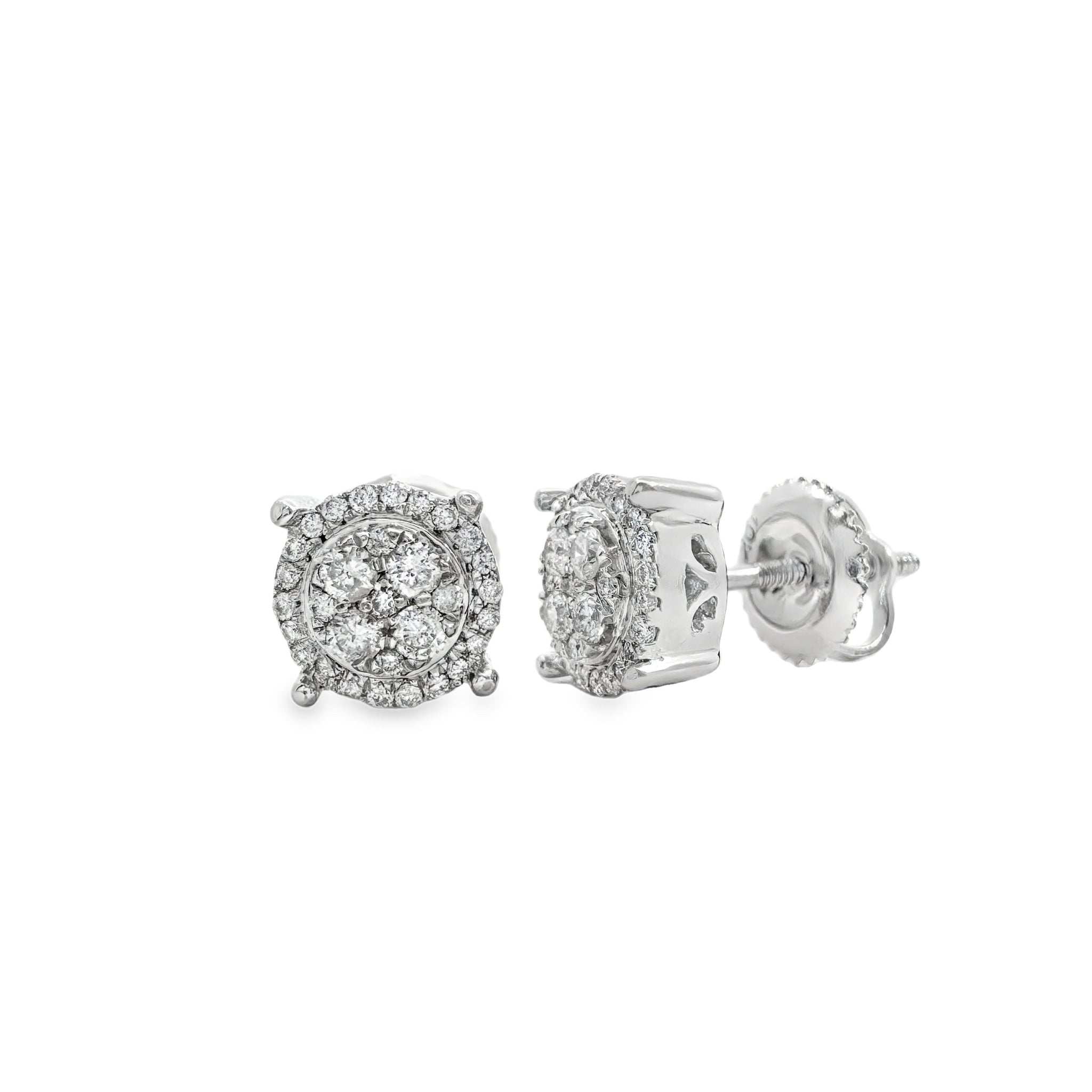 White Gold Diamond Stud Earrings
