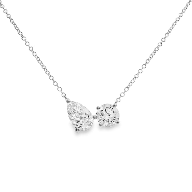 Lab Grown White Gold Diamond Necklace