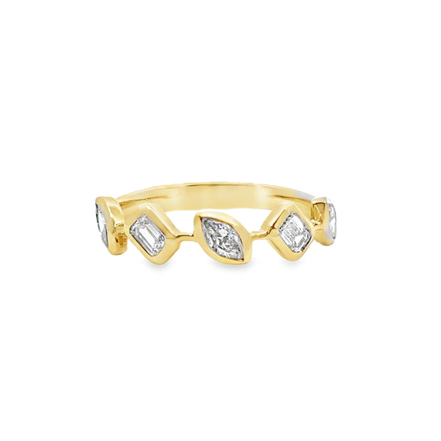 Yellow Gold Multi-Shape Diamond Band