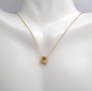 Yellow Gold Initial Necklace