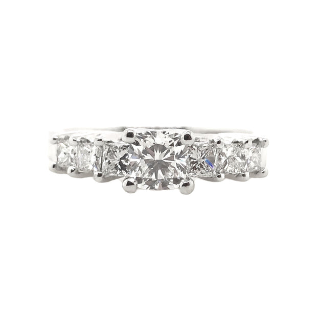 Forevermark Platinum Cushion Cut Diamond Engagement Ring