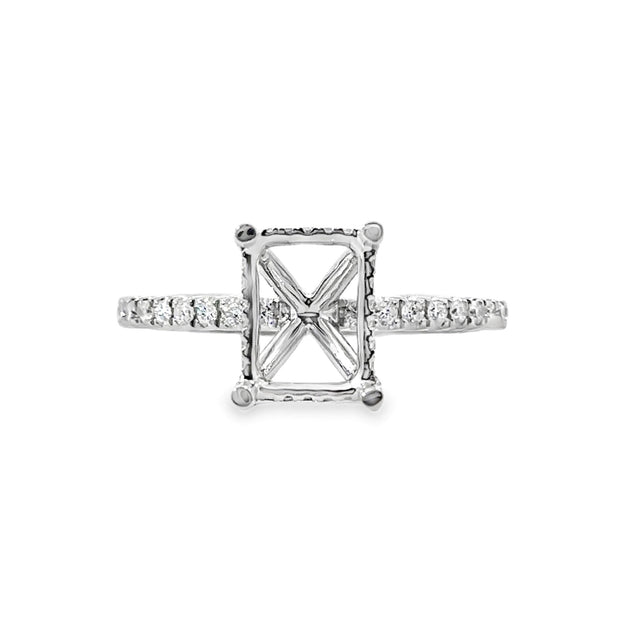 Platinum Halo Engagement Ring