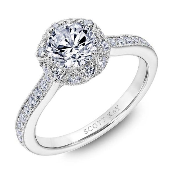 Scott Kay "Heaven's Gates" Halo Engagement Ring