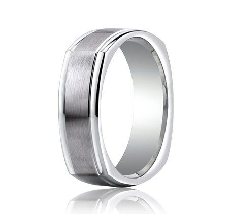 Benchmark White Gold Men's Wedding Band