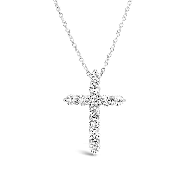 White Gold Diamond Cross Pendant