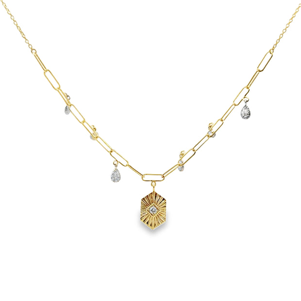 Meira T Yellow Gold Diamond Fashion Necklace