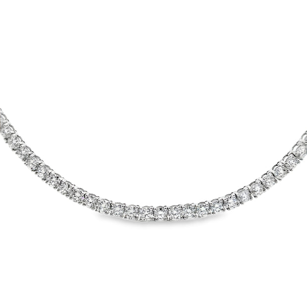 Lab Grown 7.00 Cttw. White Gold Diamond Tennis Necklace