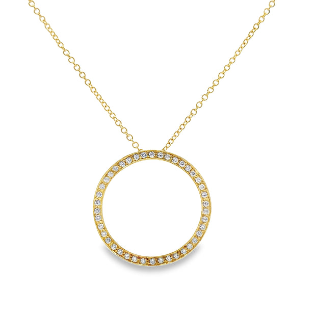 Yellow Gold Diamond Circle Pendant