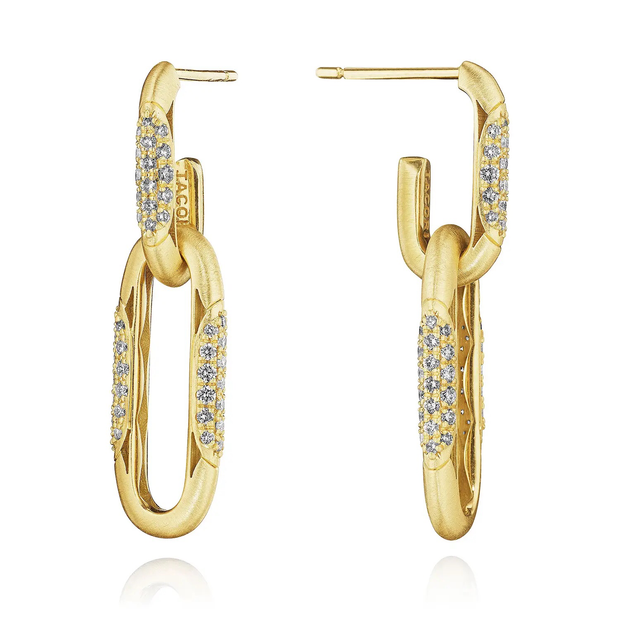 Tacori "Crescent Eclipse" Diamond Dnagle Fashion Earrings