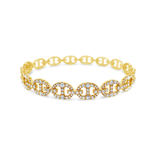 Yellow Gold Diamond Bangle Bracelet