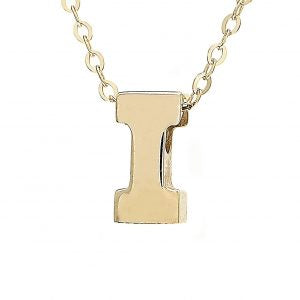 Yellow Gold Initial Necklace