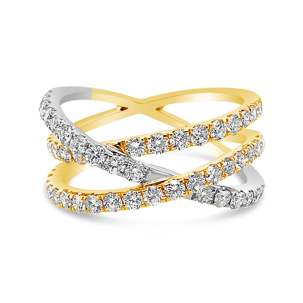 Yellow/White Gold Diamond Fashion Ring