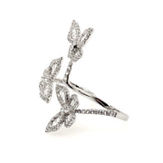 18K White Gold Diamond Butterfly Fashion Ring