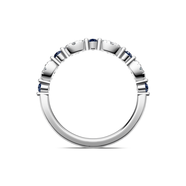 IMAGINE Sapphire and Diamond Wedding Band