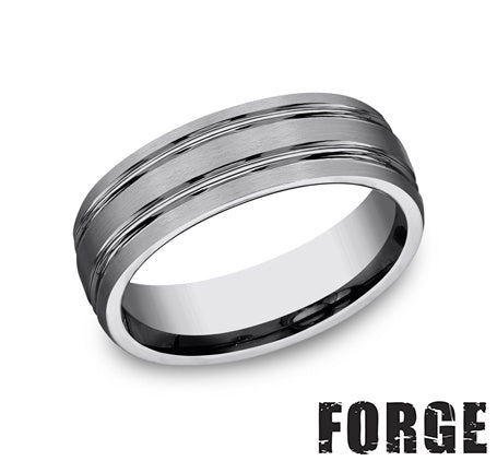 Benchmark Tungsten Men's Wedding Band