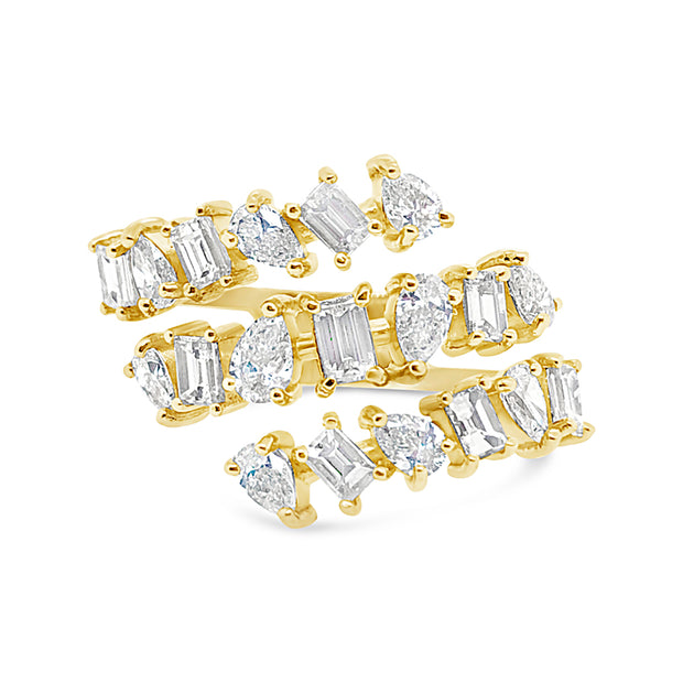Yellow Gold Mixed Shape Diamond Fashion Ring