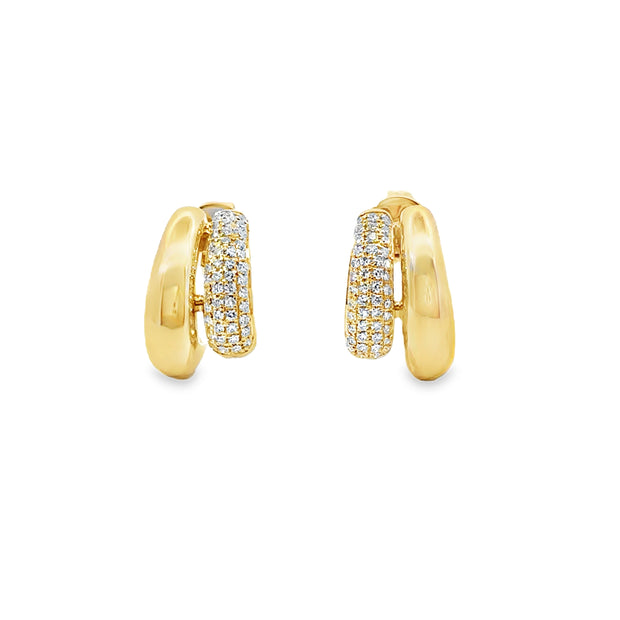 Yellow Gold Diamond Fashion Earrings