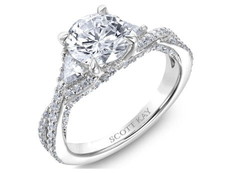 Scott Kay Three Stone Engagement Ring