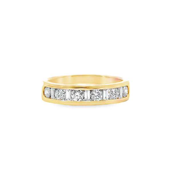 Yellow Gold Diamond Men's Wedding Band