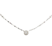 Forevermark White Gold Diamond Halo Necklace