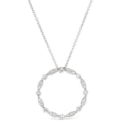 LeVian Platinum Diamond Circle Pendant