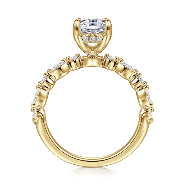 GABRIEL & CO "Victorian" Engagement Ring
