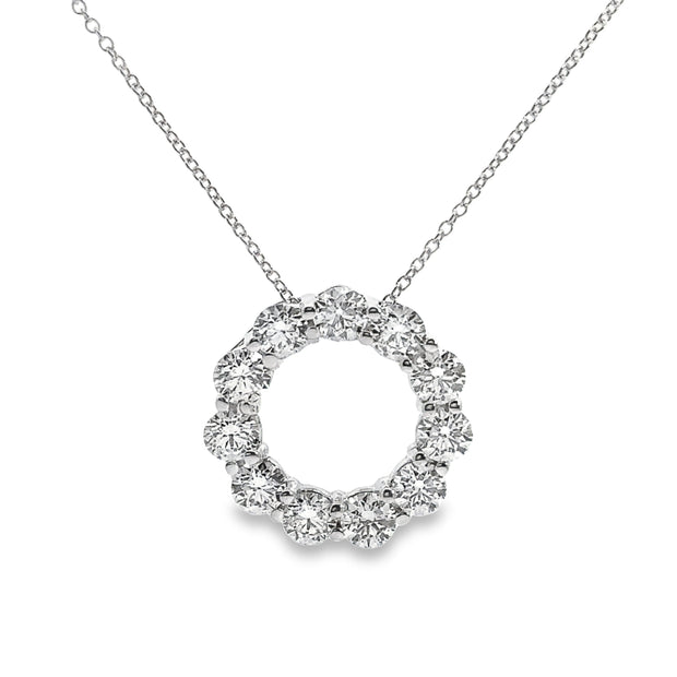 Forevermark 1.77 Cttw. White Gold Diamond Circle Pendant