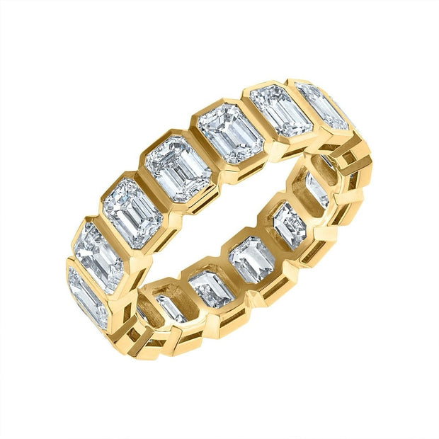 Yellow Gold Bezel Set Diamond Eternity Band