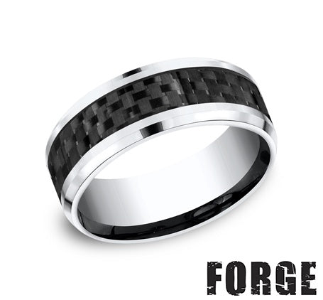 Benchmark Cobalt/Carbon Fiber Men's Wedding Band