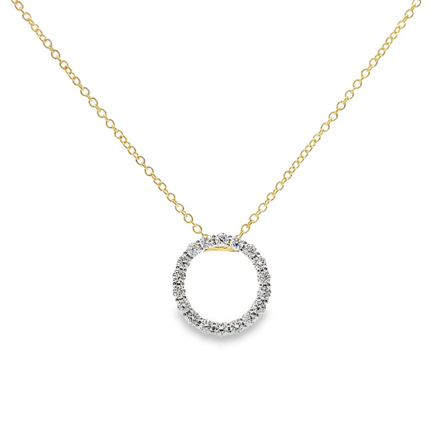 Yellow Gold Diamond Circle Pendant