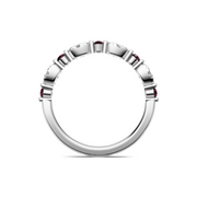 IMAGINE Garnet and Diamond Wedding Band