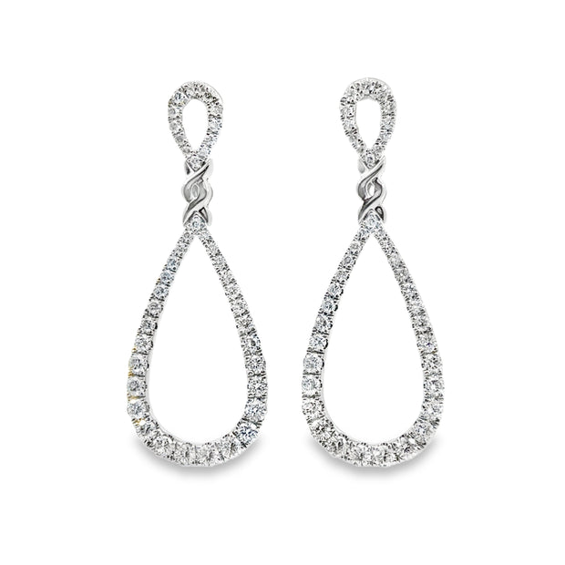 Platinum Diamond Dangle Earrings