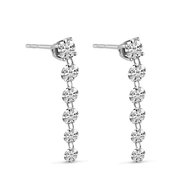 White Gold Diamond Fashion Earrings