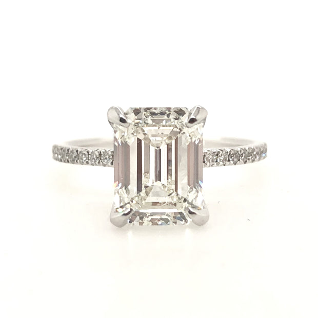 Forevermark White Gold Emerald Cut Diamond Engagement Ring