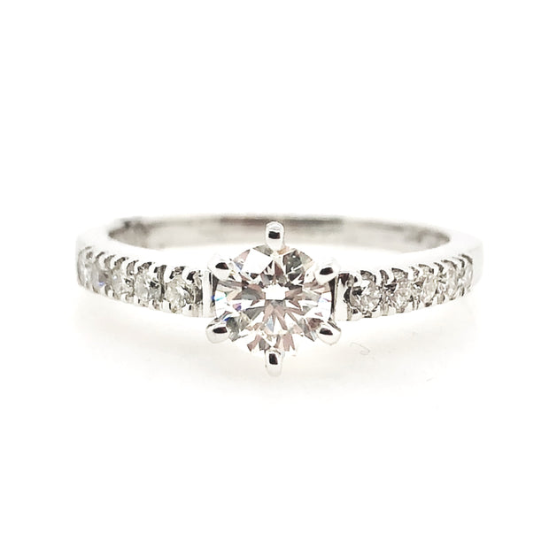 Lab Grown White Gold Diamond Engagement Ring