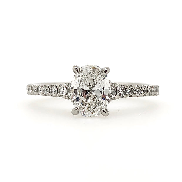 Forevermark Platinum Oval Diamond Engagement Ring
