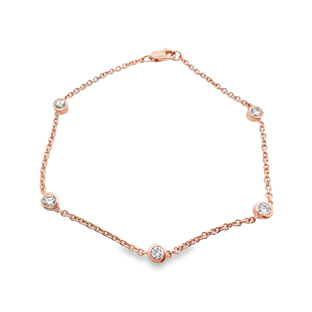 Rose Gold Diamond Fashion Bracelet